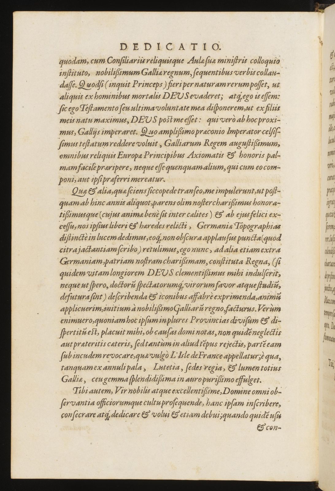 Topographia Galliae, sive descriptio et delineatio famosissimorum locorum in potentissimo regno Galliae ... / Martin Zeiller ; cura ... Caspari Meriani