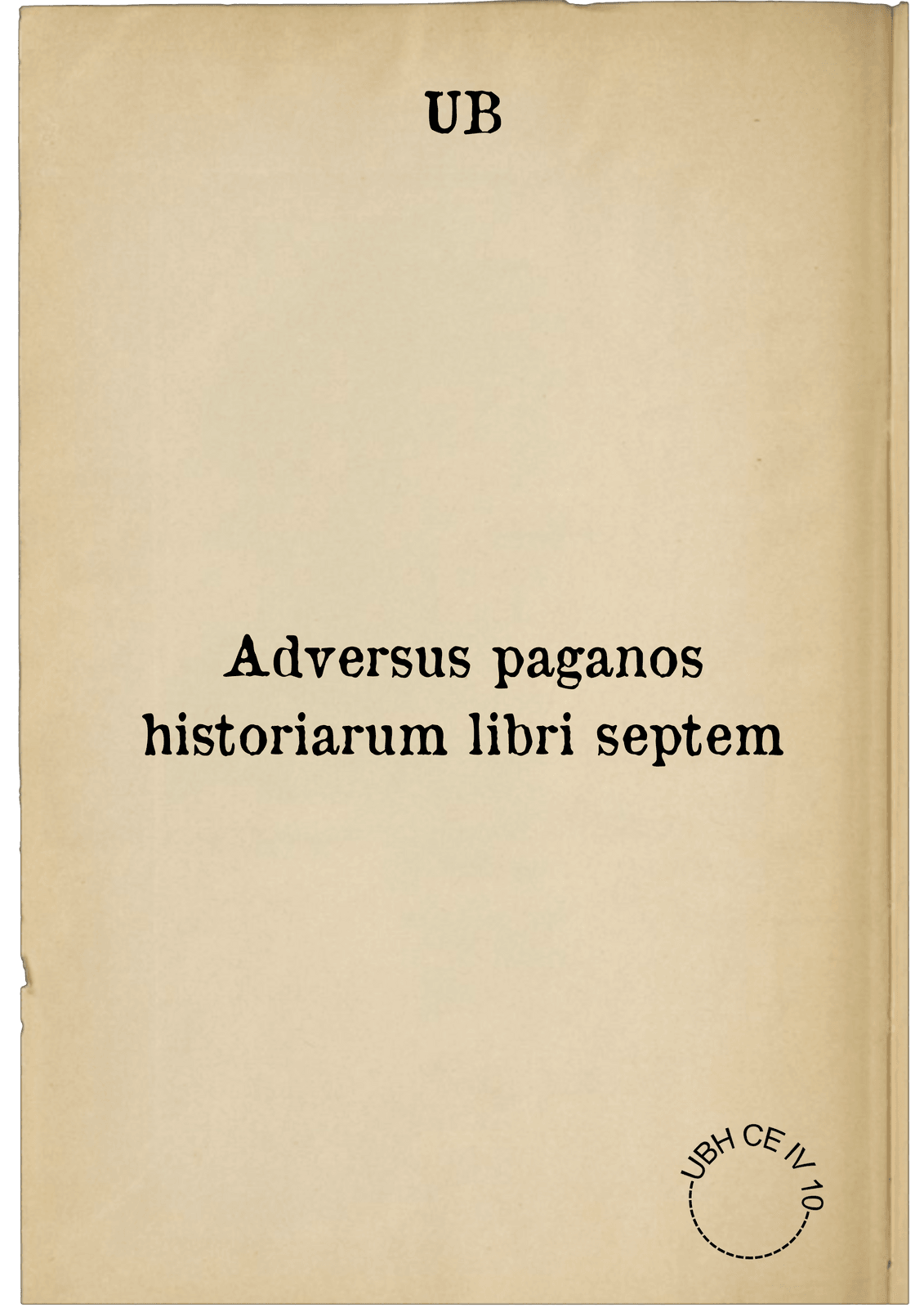 Adversus paganos historiarum libri septem