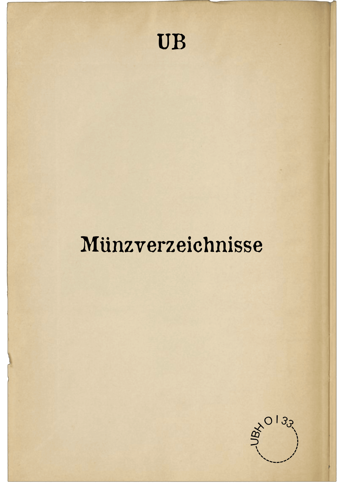 Münzverzeichnisse