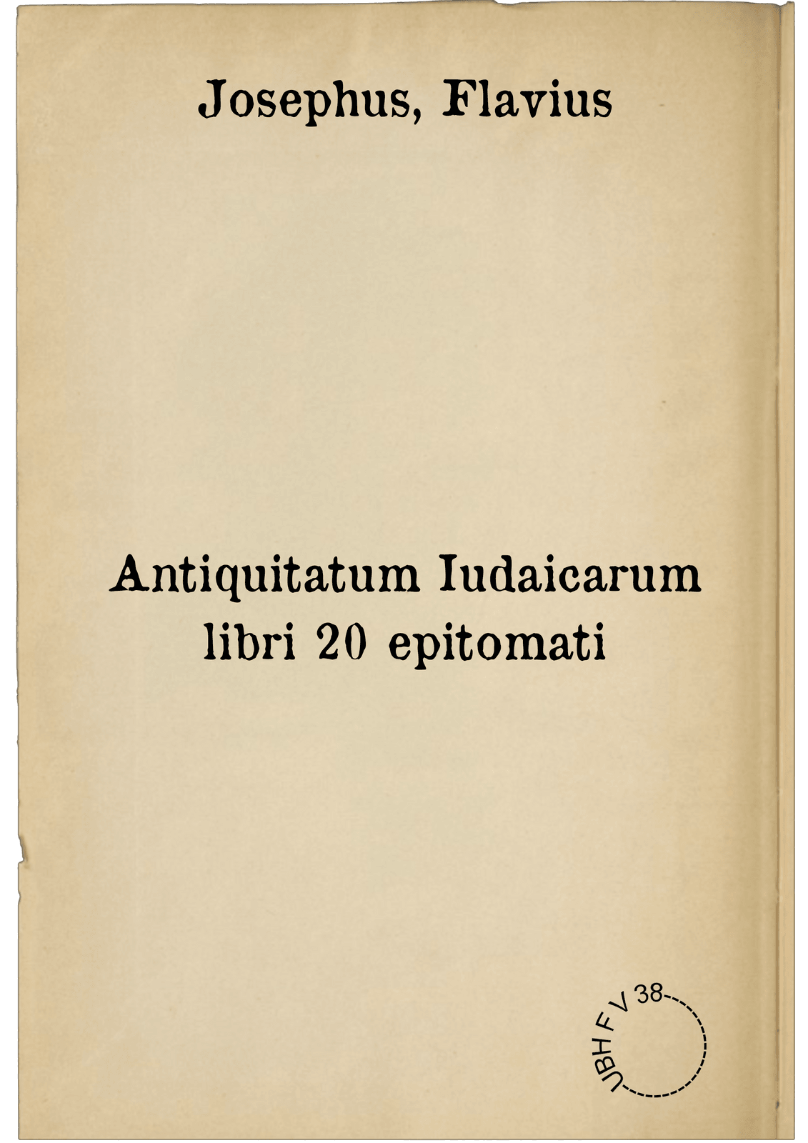 Antiquitatum Iudaicarum libri 20 epitomati