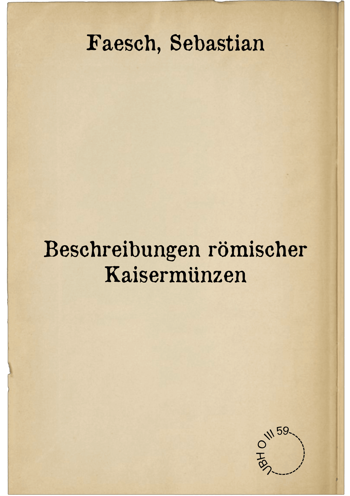 Beschreibungen römischer Kaisermünzen