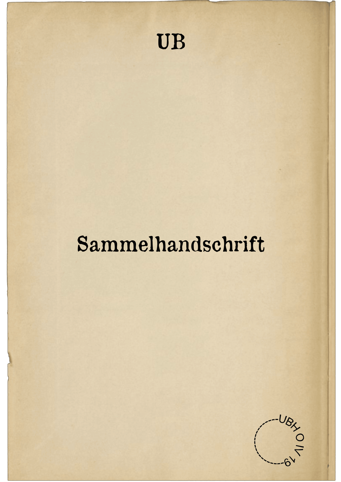 Sammelhandschrift