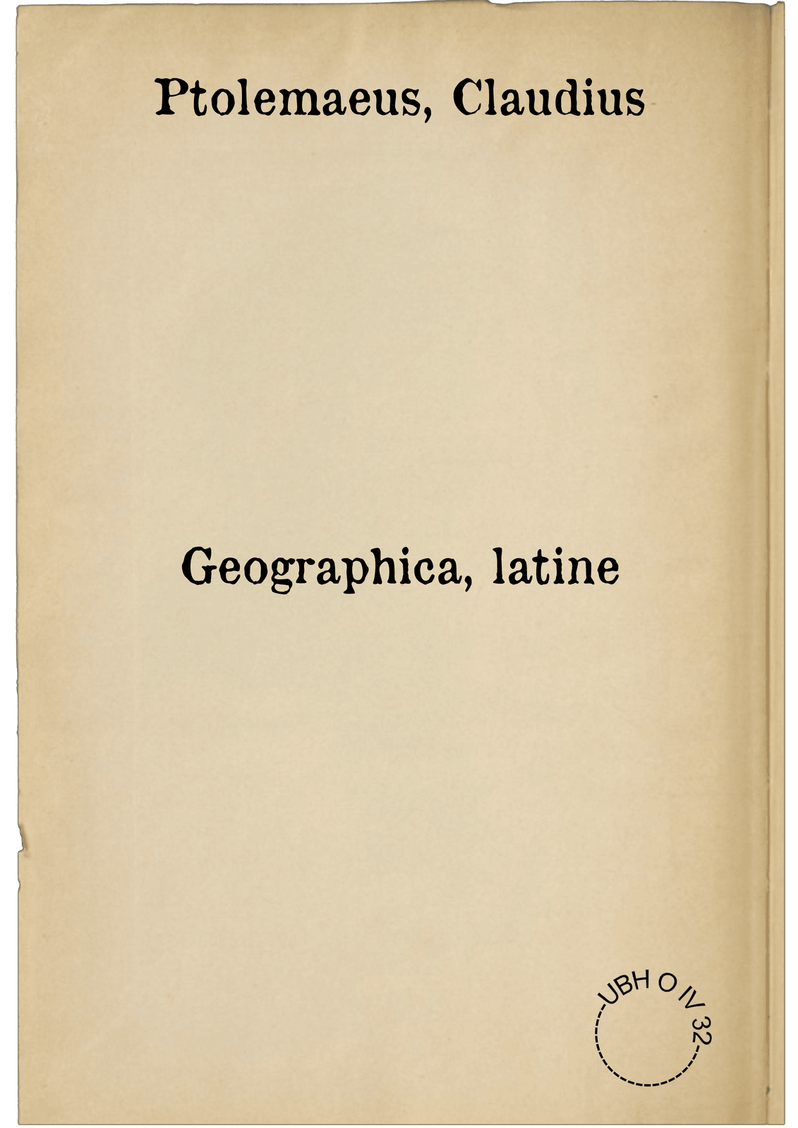 Geographica, latine