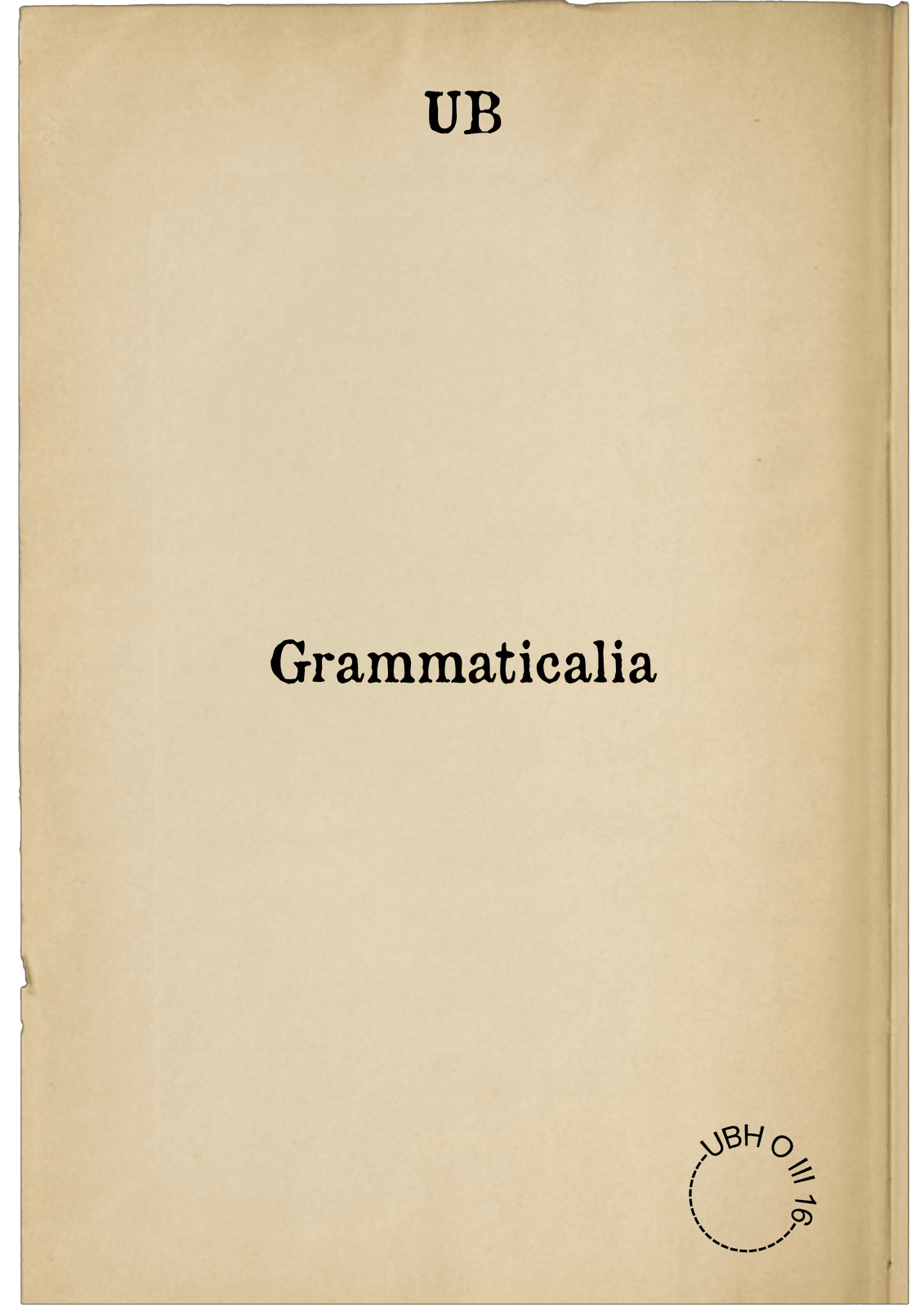 Grammaticalia