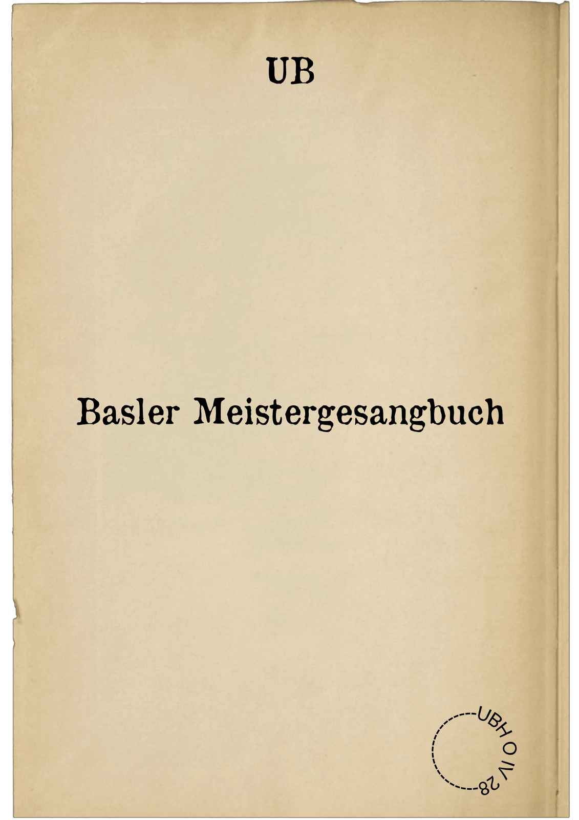 Basler Meistergesangbuch