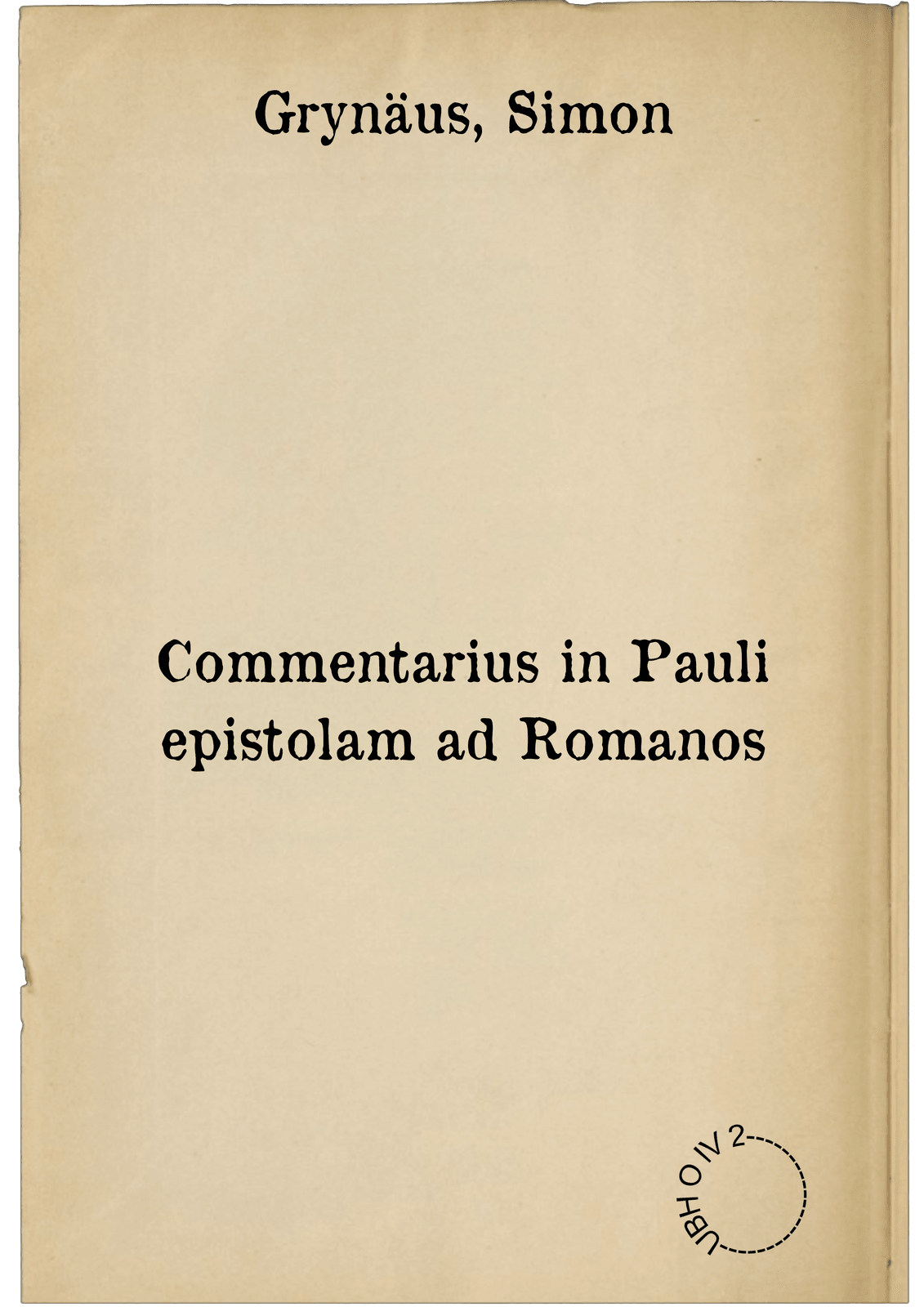 Commentarius in Pauli epistolam ad Romanos