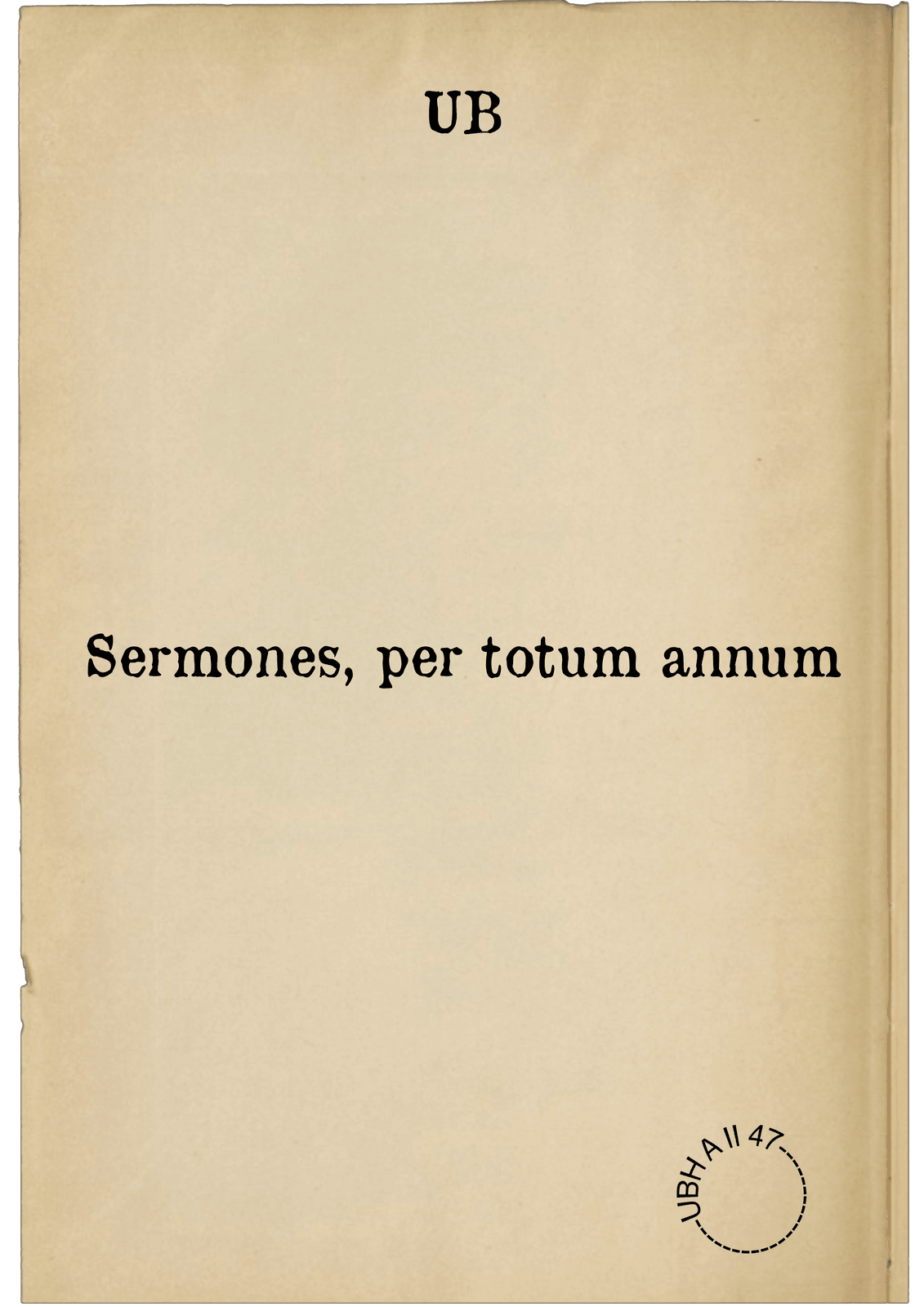 Sermones, per totum annum