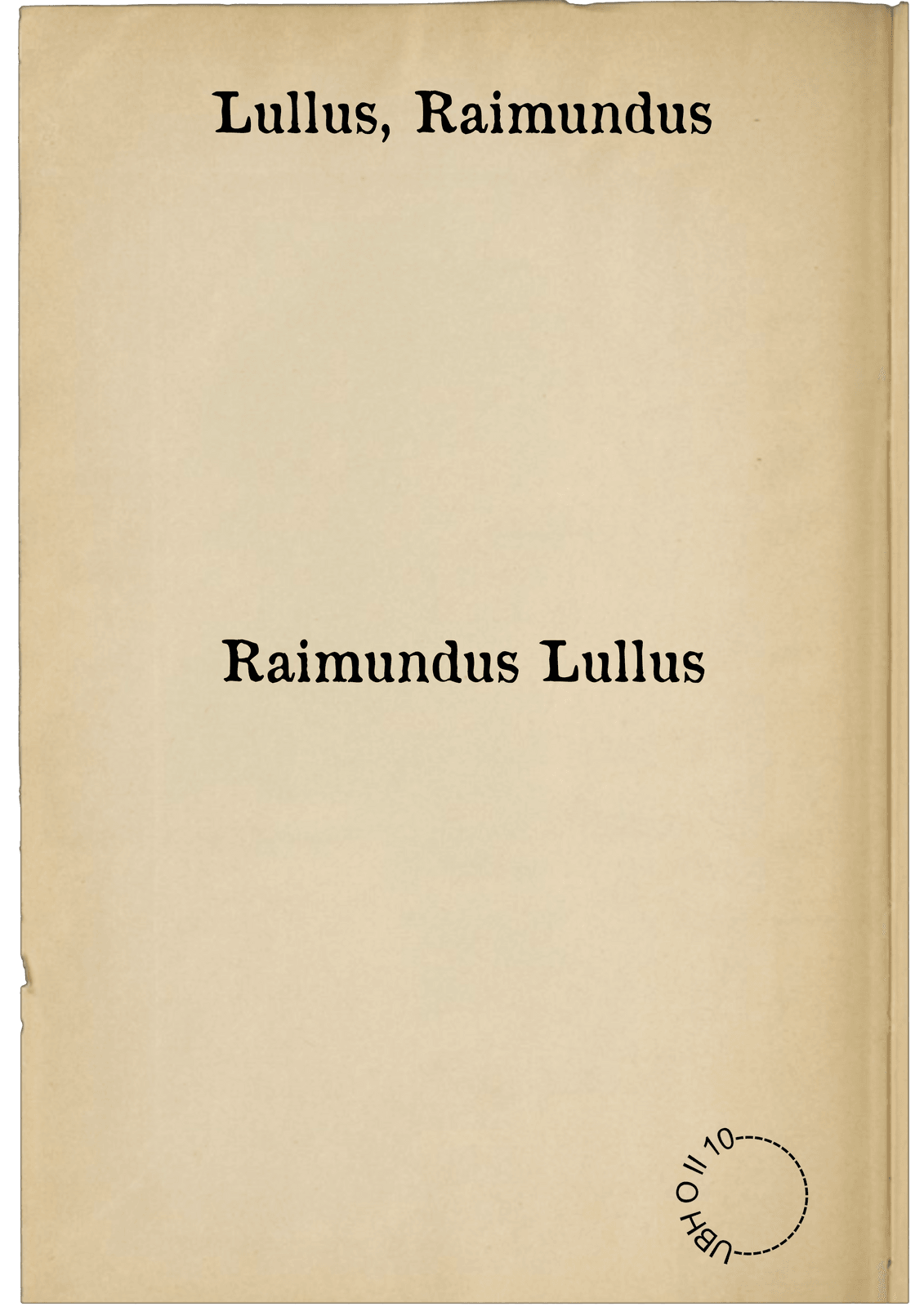Raimundus Lullus