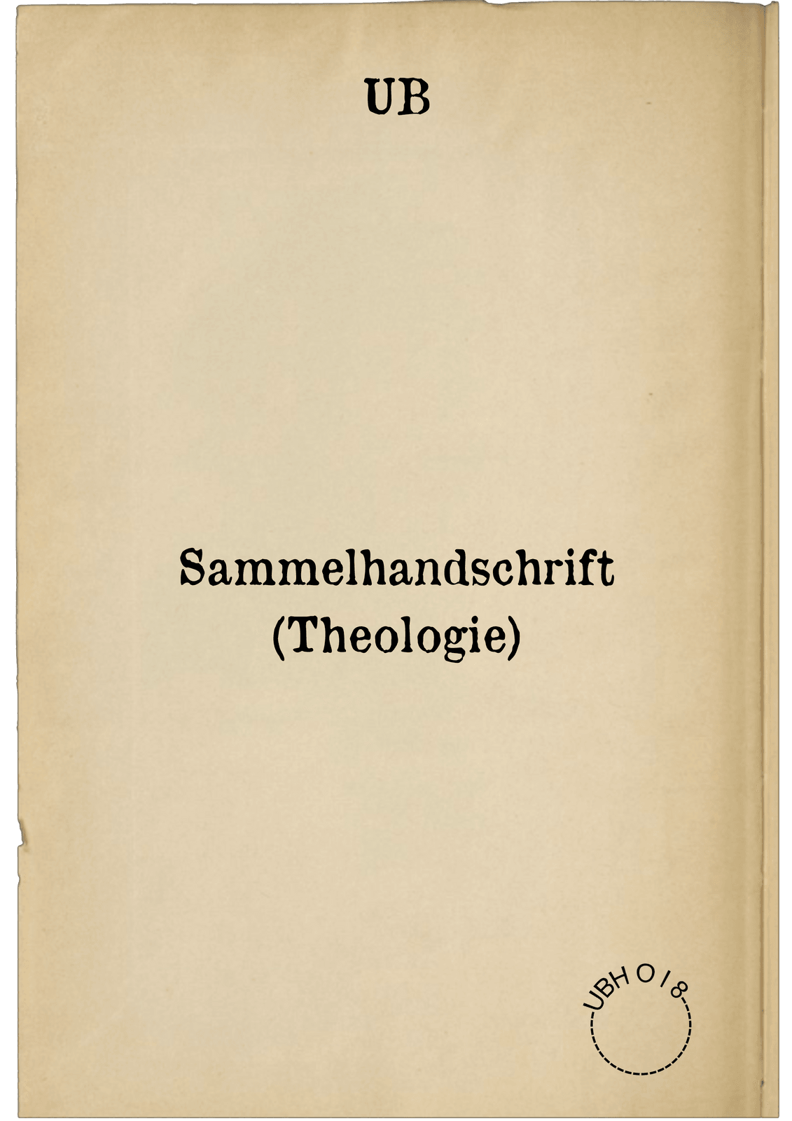 Sammelhandschrift (Theologie)