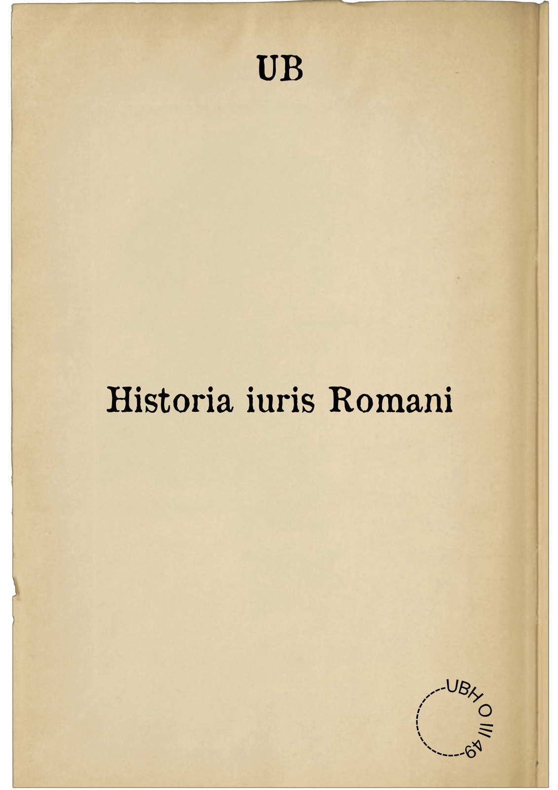 Historia iuris Romani