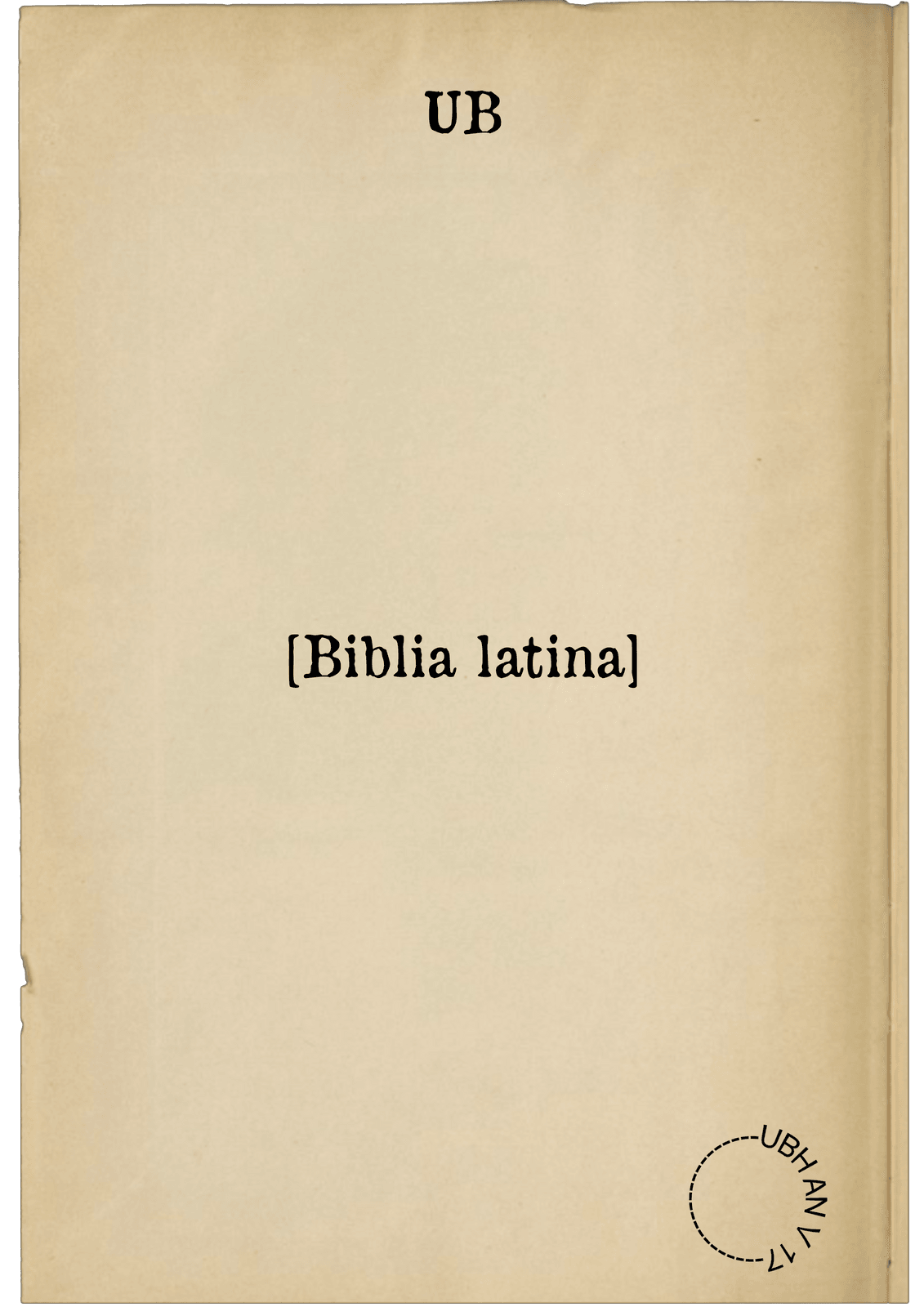 [Biblia latina]