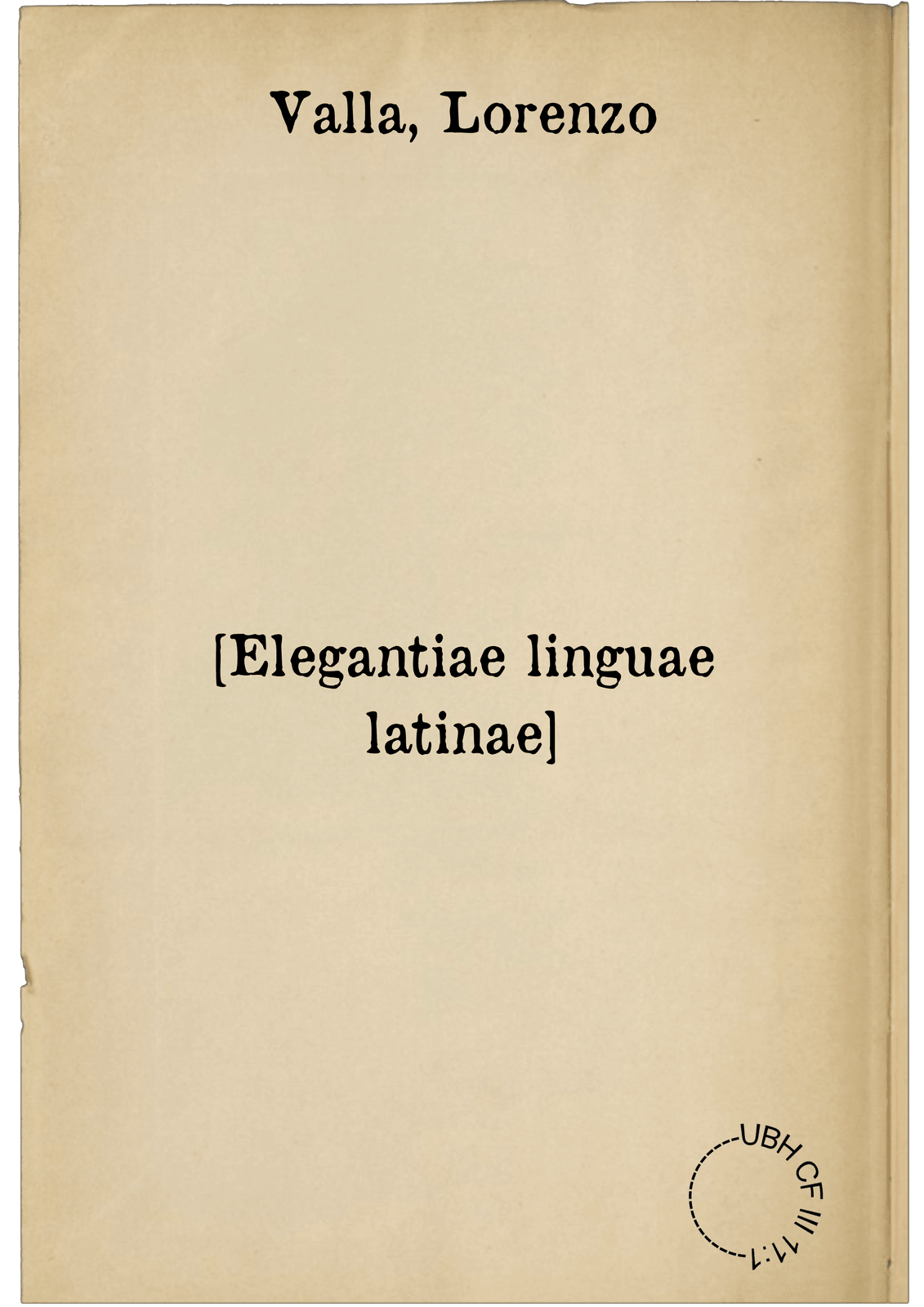 [Elegantiae linguae latinae]