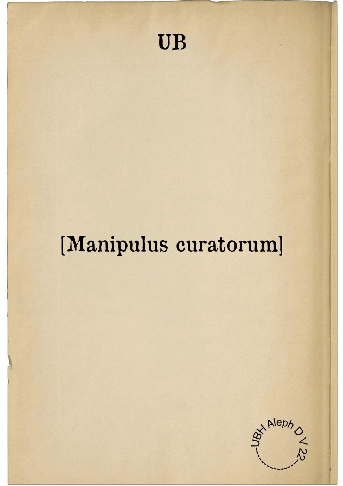 [Manipulus curatorum]