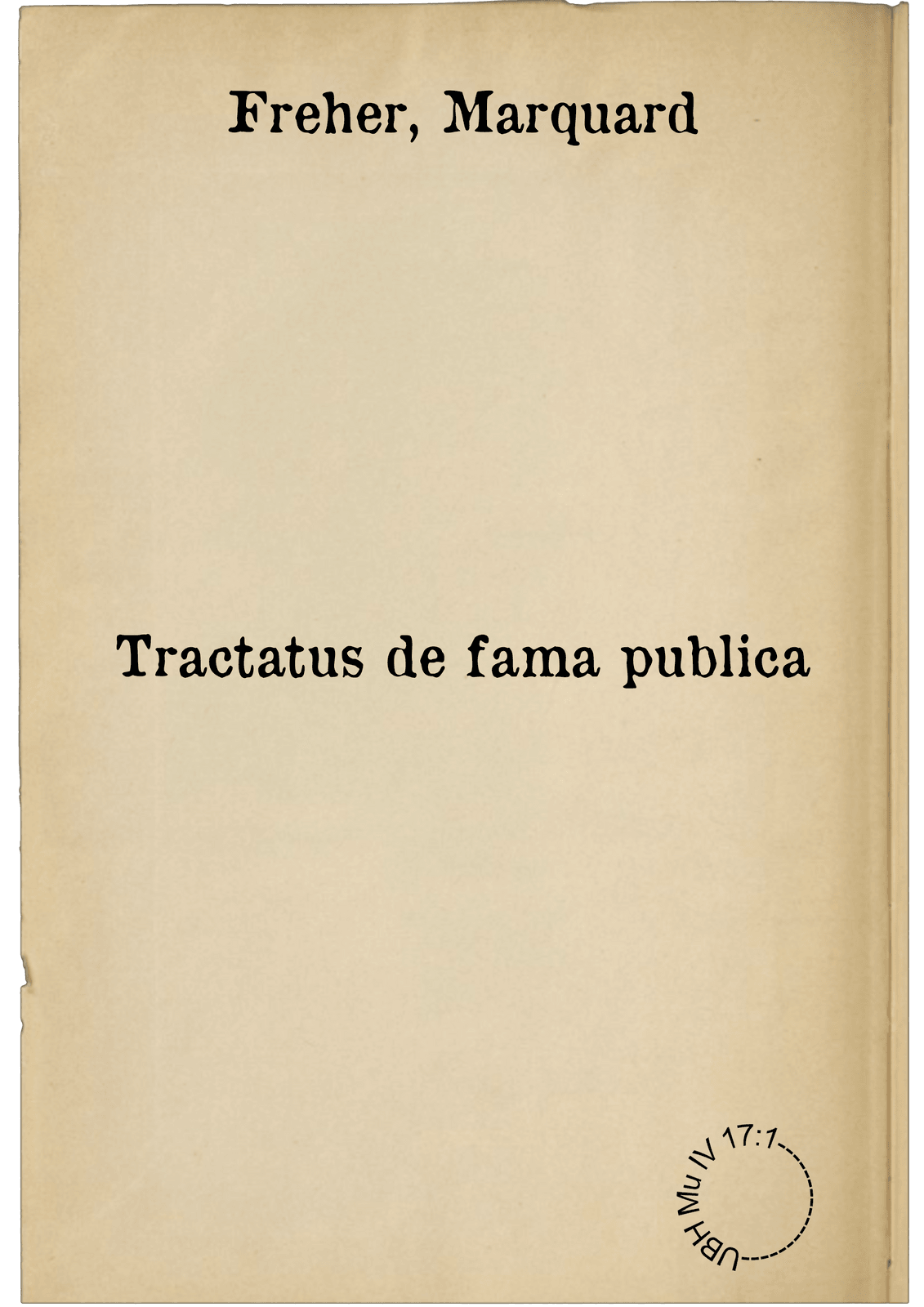 Tractatus de fama publica