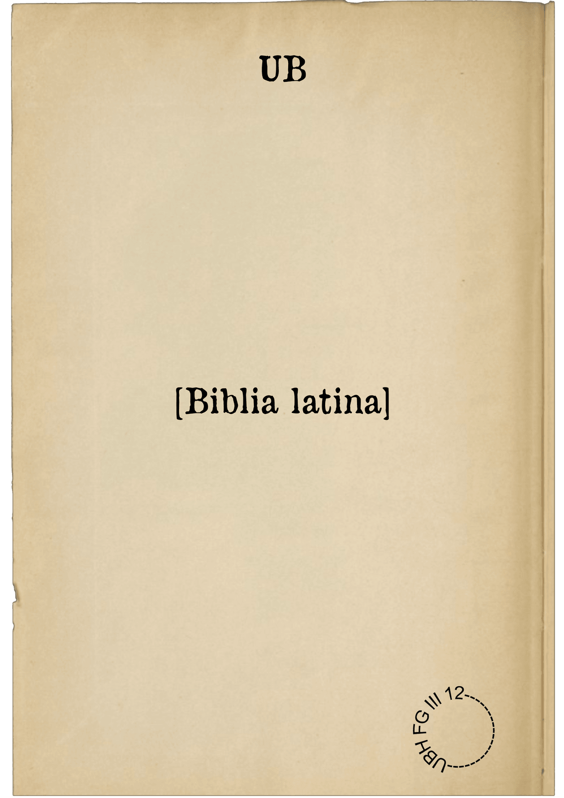 [Biblia latina]