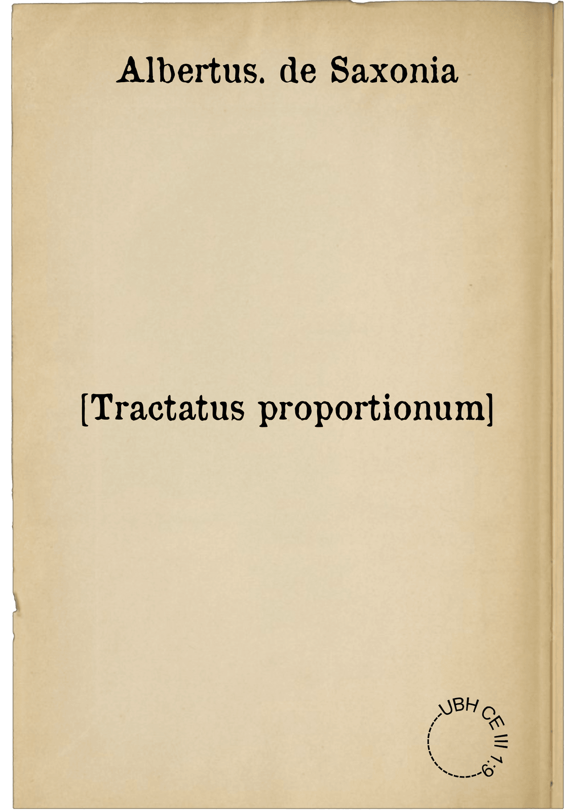 [Tractatus proportionum]