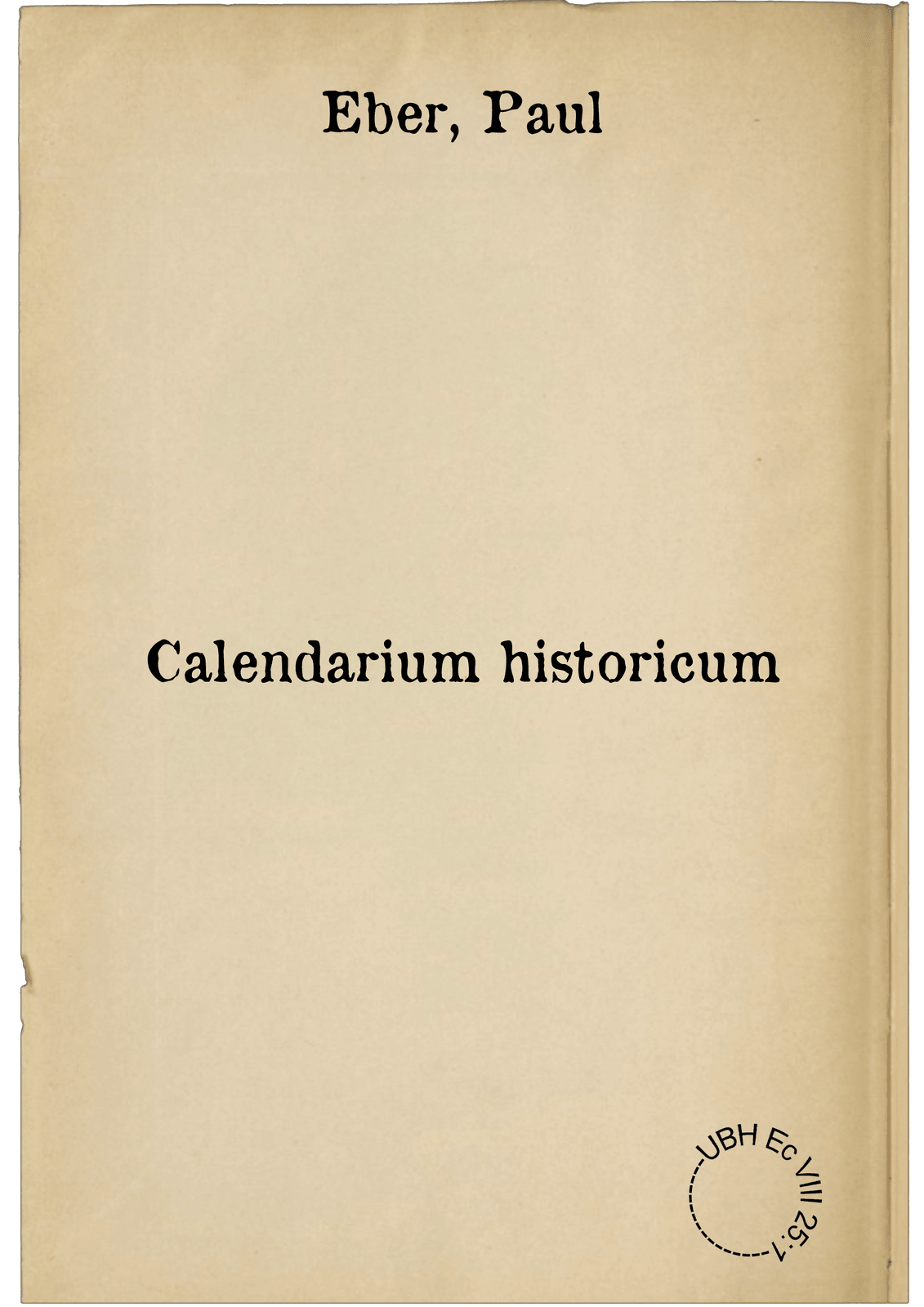 Calendarium historicum