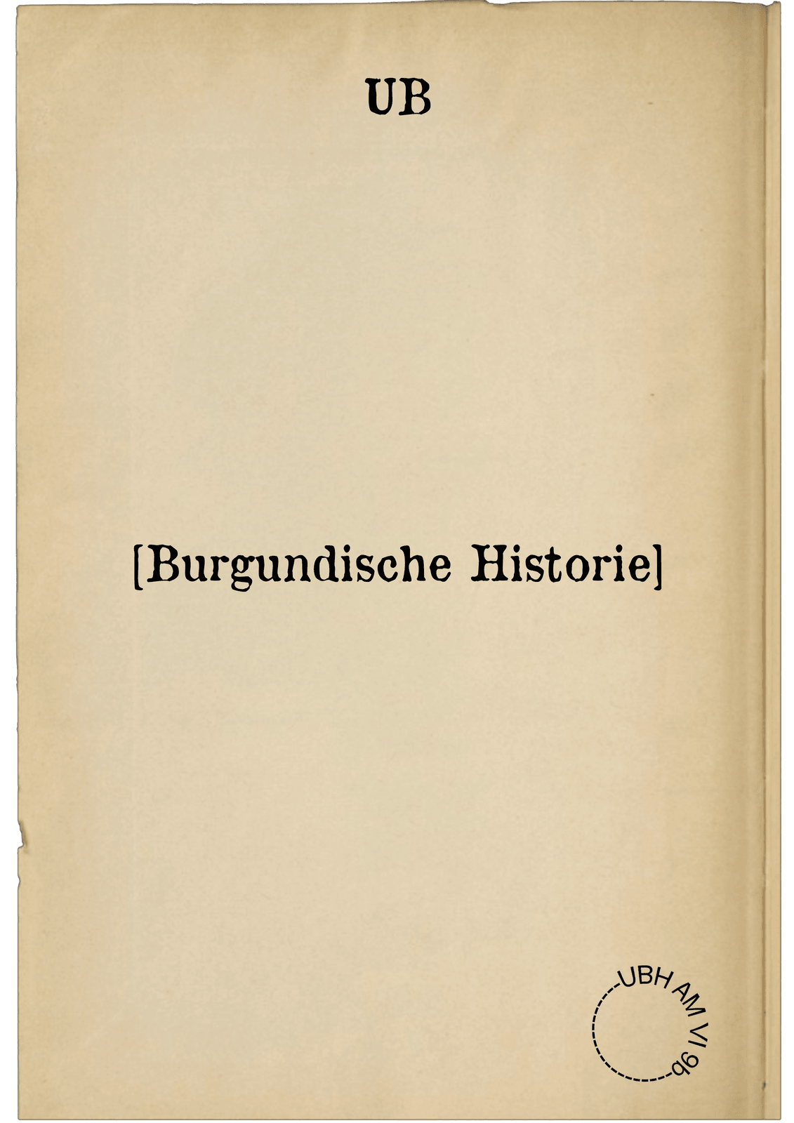 [Burgundische Historie]