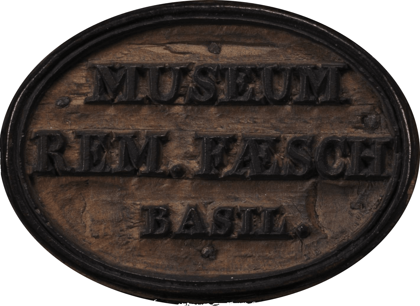 Stempel 'Museum Rem. Faesch Basil.'
