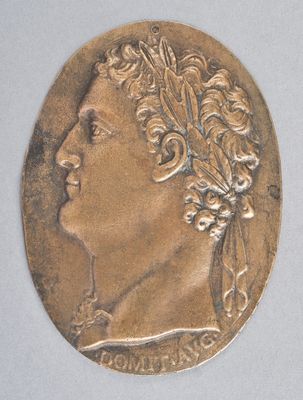 Bronzeplakette mit Bildnis des Domitianus
