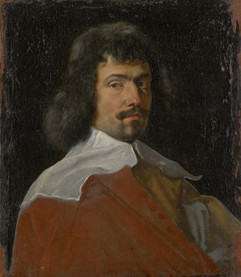 Bildnis eines Mannes in rotem Mantel