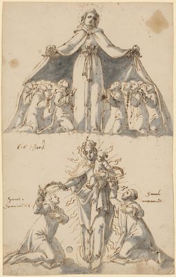 Schutzmantel-Madonna und Madonna mit den Heiligen Dominikus und Morand