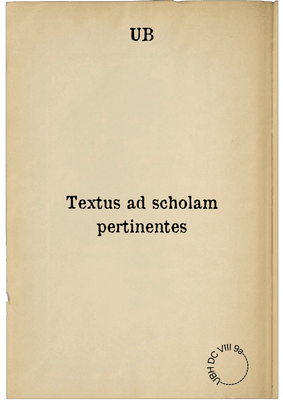 Textus ad scholam pertinentes
