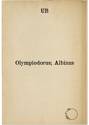 Olympiodorus; Albinus