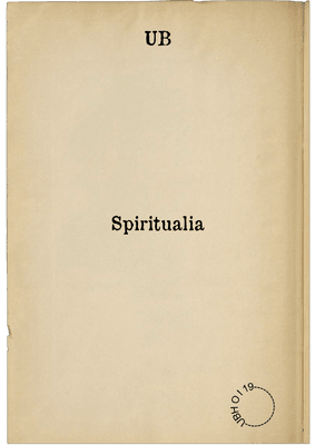 Spiritualia