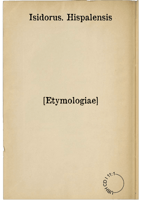 [Etymologiae]