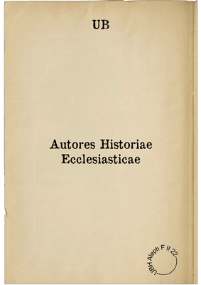 Autores Historiae Ecclesiasticae