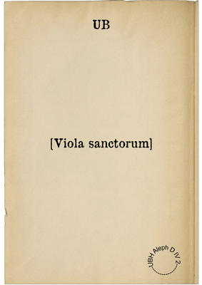 [Viola sanctorum]