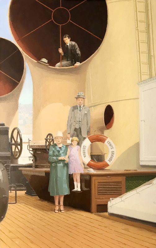 CONTE GRANDE in Genova / Oel auf Holz 25x30 / 2020