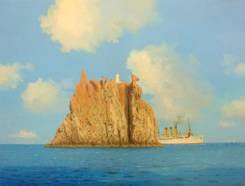 CITTA DI CATTANIA / Oel auf Holz 30 x 40 cm / 2020