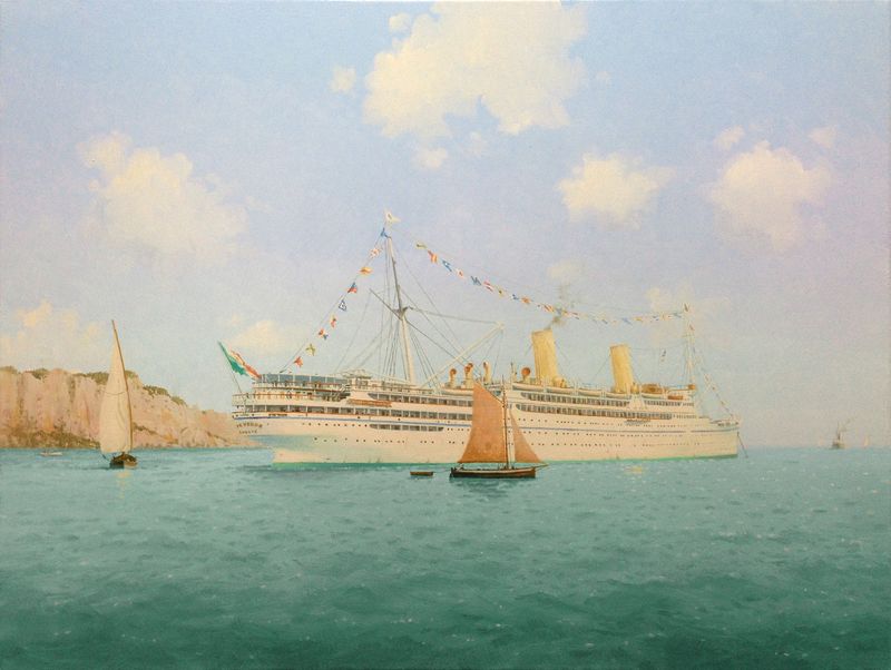 CONTE VERDE / Lloyd Sabaudo 1923 / Oel auf Leinwand 60 x 80 cm / 2020