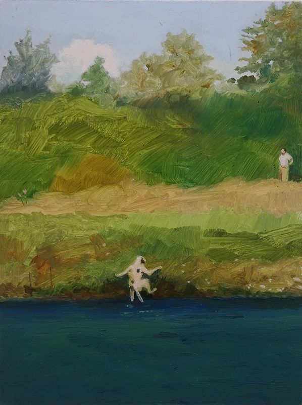 WO BISCH? / Oil on panel 18 x 24 cm