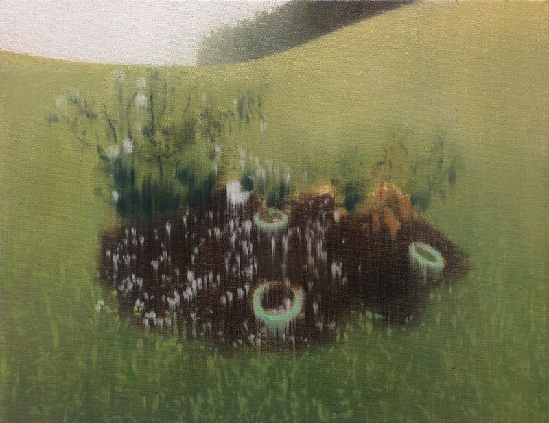 DREI SCHNECKENRINGE I Oel auf Leinwand / 30 x 24 cm / 2016