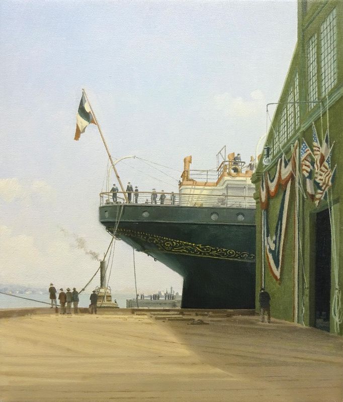 KRONPRINZ WILLHELM am Pier New York/ Oel auf Leinwand / 2016 *