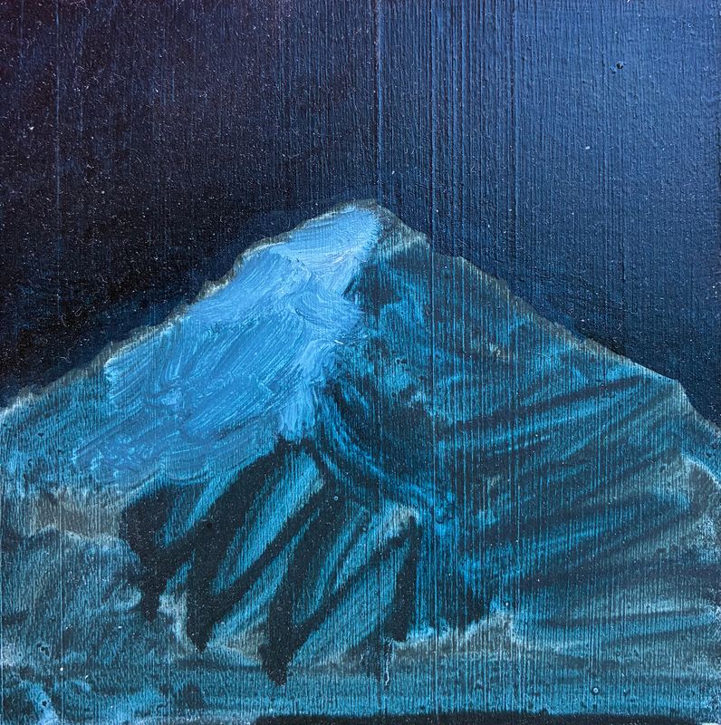 Bergli / Oel auf Holz 10x10cm / 2025 *