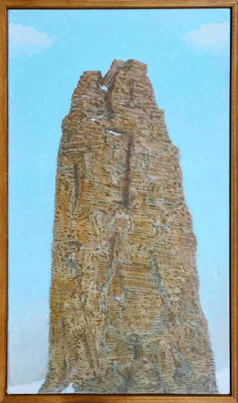 s&#39;Tschilgelochtighorn / Oel auf Leinwand 30x52cm / 2025 *