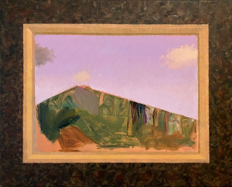 Drei Wolken / Oel auf Leinwand 50x40cm / 2024