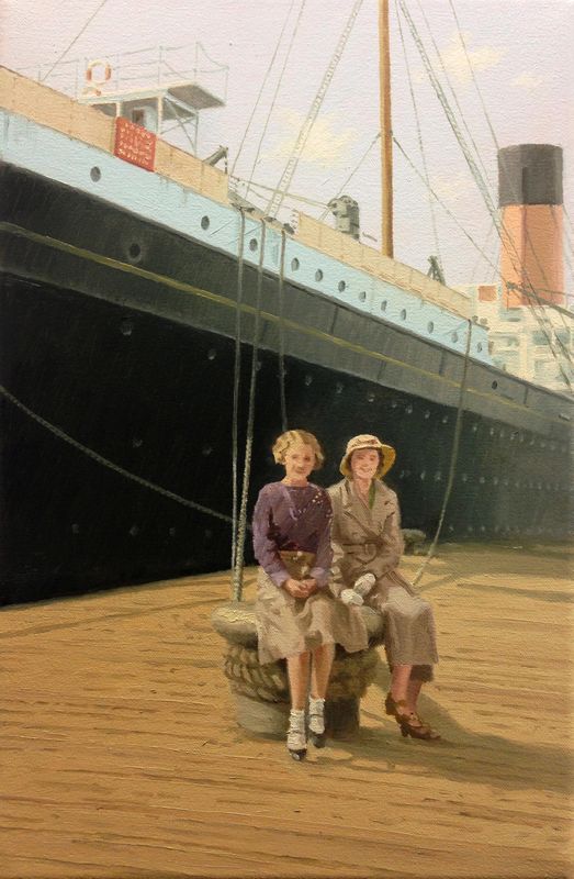 Southampton S.S. Olympic / Oel auf Leinwand 20x30 / 2017