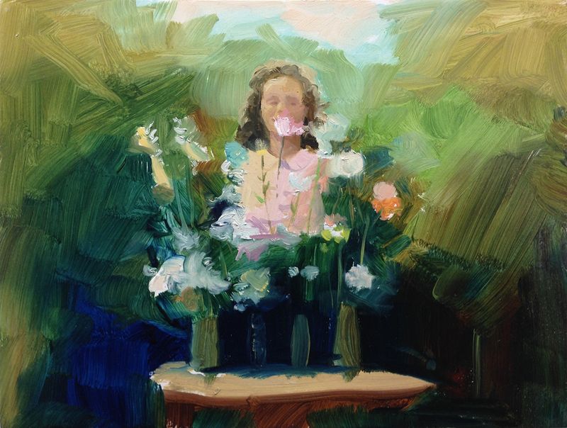 Blumenduft / Oil on panel 18 x 24 cm