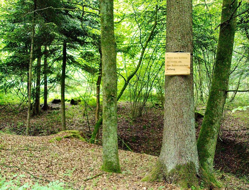 Zitattafel Rainer Maria Rilke (1875 - 1926): &quot;Denn das Schöne ist nichts  als des Schrecklichen Anfang.&quot;