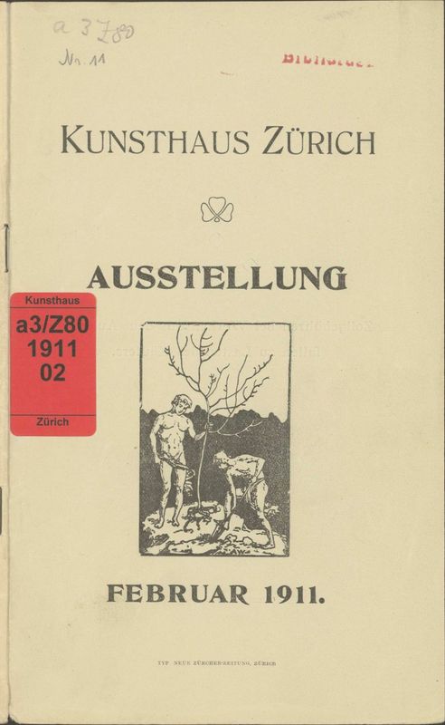 1911, Ausstellung : Februar 1911, Kunsthaus Zürich