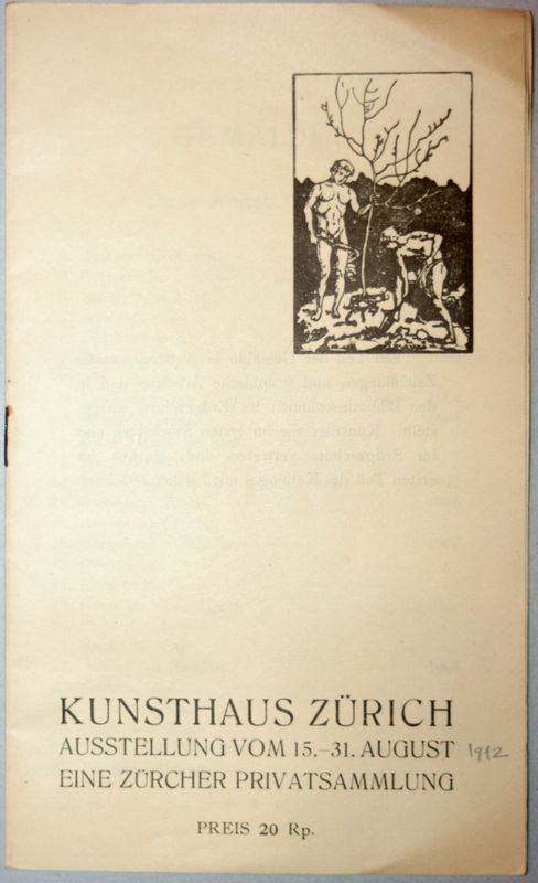 1913, Eine Zürcher Privatsammlung, Kunsthaus Zürich