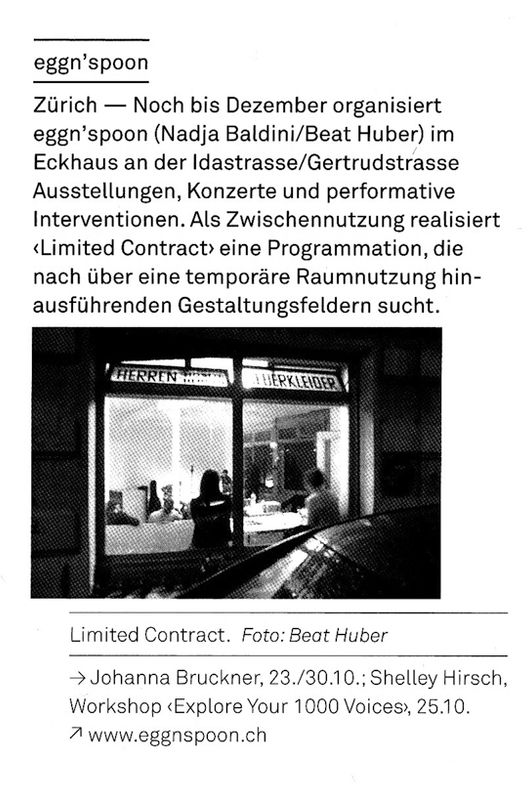 KUNSTBULLETIN  11 / 2015 - Limited Contract