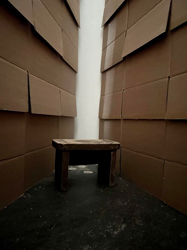 day foure/five, LABYRINTH, meditation on cardboard