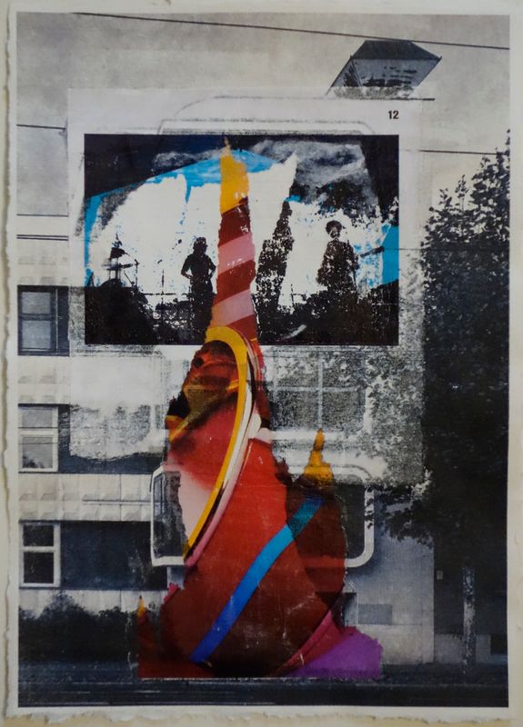 Berlin, Transferdruck, Collage, auf Magnani Bütte, 28 x 19 cm, 2016