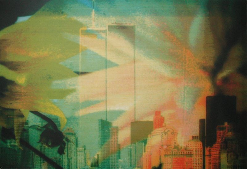 9/11, 80 x 120 cm, Airbrush digital / Acryl auf Leinwand, 2007